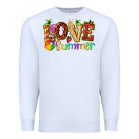 White love summer with strawberry Premium Sweatshirt - texasbilliewilder