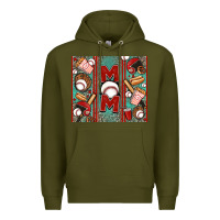 Army Green baseball mom Premium Hoodie - Jasminsmagicworld