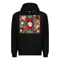 Black baseball mom Premium Hoodie - Jasminsmagicworld
