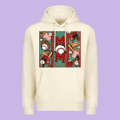 Baseball Mom Premium Hoodie Designed By Jasminsmagicworld