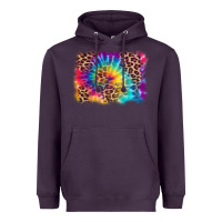 Plum leopard tie dye background Heavyweight Hoodie - Zillion Design Studio