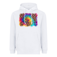 White leopard tie dye background Heavyweight Hoodie - Zillion Design Studio