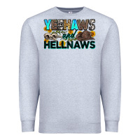 Heather Grey yeehaws and hellnaws Premium Sweatshirt - Zillion Design Studio