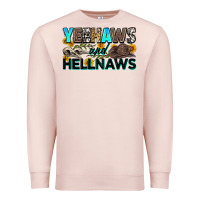 Pale Pink yeehaws and hellnaws Premium Sweatshirt - Zillion Design Studio