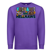 Purple yeehaws and hellnaws Premium Sweatshirt - Zillion Design Studio