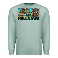 Seafoam yeehaws and hellnaws Premium Sweatshirt - Zillion Design Studio