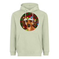 Matcha Christmas Dachshund Heavyweight Hoodie - RanaPortraitStore