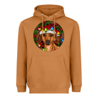 Christmas Dachshund Heavyweight Hoodie | Teevron