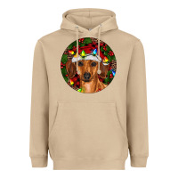 Mushroom Christmas Dachshund Heavyweight Hoodie - RanaPortraitStore