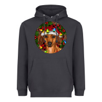 Smoke Christmas Dachshund Heavyweight Hoodie - RanaPortraitStore