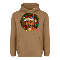 Toasted Coconut Christmas Dachshund Heavyweight Hoodie - RanaPortraitStore