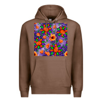 Chestnut pumpkin flower halloween seamless pattern Premium Hoodie - BundleAndBundleShop