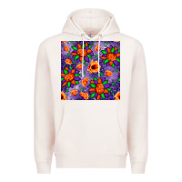 Pale Pink pumpkin flower halloween seamless pattern Premium Hoodie - BundleAndBundleShop