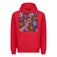 Red pumpkin flower halloween seamless pattern Premium Hoodie - BundleAndBundleShop