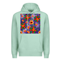 Seafoam pumpkin flower halloween seamless pattern Premium Hoodie - BundleAndBundleShop