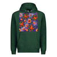 Sports Green pumpkin flower halloween seamless pattern Premium Hoodie - BundleAndBundleShop