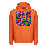 Carrot pumpkin flower halloween seamless pattern Premium Hoodie - BundleAndBundleShop