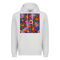 Dove Grey pumpkin flower halloween seamless pattern Premium Hoodie - BundleAndBundleShop