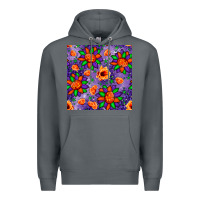 Rock pumpkin flower halloween seamless pattern Premium Hoodie - BundleAndBundleShop