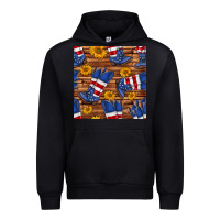 Black america western boots and sunflower seamless pattern Urban Hoodie - BundleAndBundleShop