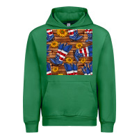 Emerald america western boots and sunflower seamless pattern Urban Hoodie - BundleAndBundleShop