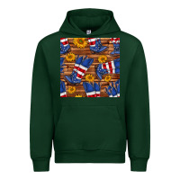 Forest Green america western boots and sunflower seamless pattern Urban Hoodie - BundleAndBundleShop