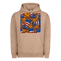 Pigment Burro america western boots and sunflower seamless pattern Urban Hoodie - BundleAndBundleShop