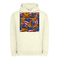 Pigment Pistachio america western boots and sunflower seamless pattern Urban Hoodie - BundleAndBundleShop