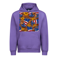 Tulip america western boots and sunflower seamless pattern Urban Hoodie - BundleAndBundleShop