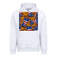 White america western boots and sunflower seamless pattern Urban Hoodie - BundleAndBundleShop