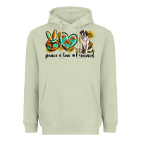 Matcha peace love st. bernard Heavyweight Hoodie - texasbilliewilder