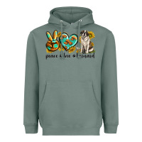Sage peace love st. bernard Heavyweight Hoodie - texasbilliewilder