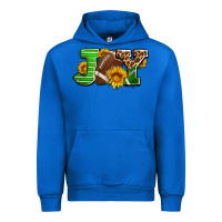 Cobalt joy with football ball and sunflower ado Urban Hoodie - AdoDesignShop