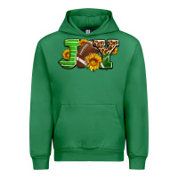 Emerald joy with football ball and sunflower ado Urban Hoodie - AdoDesignShop