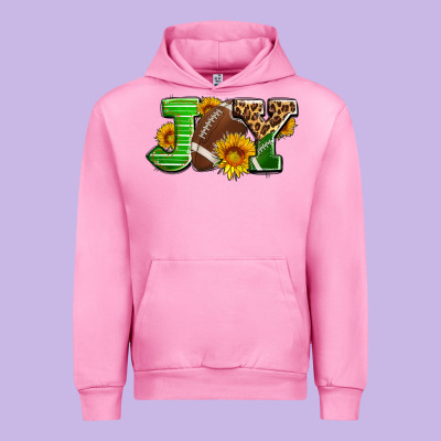 Joy With Football Ball And Sunflower Ado Urban Hoodie Designed By Adodesignshop