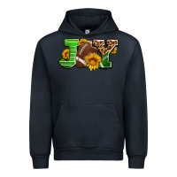 Navy joy with football ball and sunflower ado Urban Hoodie - AdoDesignShop