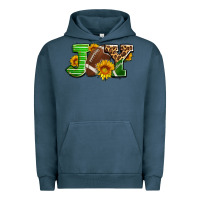 Pigment Midnight Navy joy with football ball and sunflower ado Urban Hoodie - AdoDesignShop