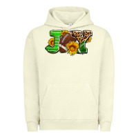 Pigment Pistachio joy with football ball and sunflower ado Urban Hoodie - AdoDesignShop