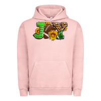 Pigment Salmon joy with football ball and sunflower ado Urban Hoodie - AdoDesignShop