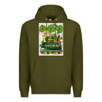 Army Green lucky truck Premium Hoodie - AdoDesignShop