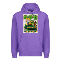 Purple lucky truck Premium Hoodie - AdoDesignShop