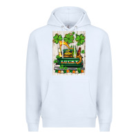 White lucky truck Premium Hoodie - AdoDesignShop