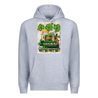 Heather Grey lucky truck Premium Hoodie - AdoDesignShop