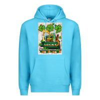 Ocean Blue lucky truck Premium Hoodie - AdoDesignShop