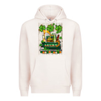 Pale Pink lucky truck Premium Hoodie - AdoDesignShop