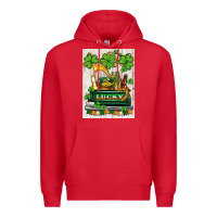 Red lucky truck Premium Hoodie - AdoDesignShop