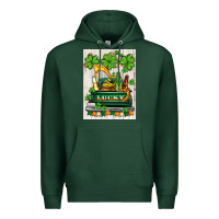 Sports Green lucky truck Premium Hoodie - AdoDesignShop