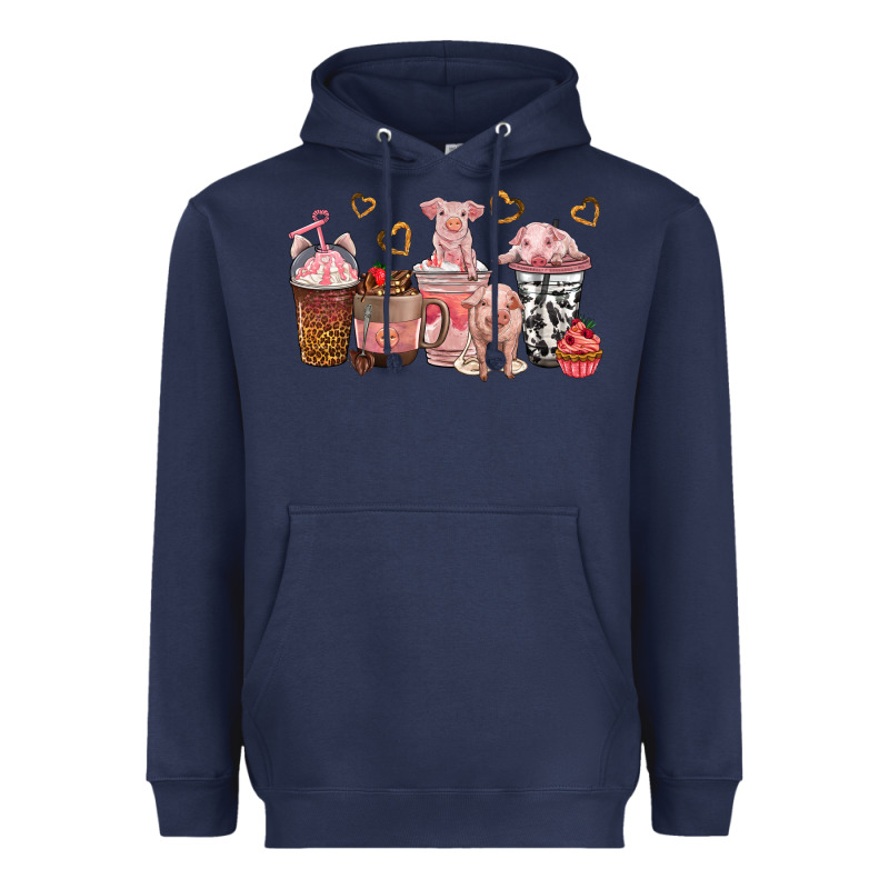 Pigs Coffee Cups Heavyweight Hoodie by texasbilliewilder | Teevron
