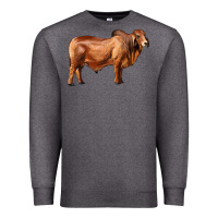 Charcoal Heather brahman bull Premium Sweatshirt - RanaPortraitStore