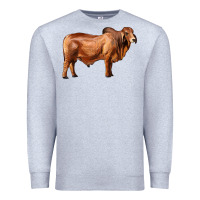 Heather Grey brahman bull Premium Sweatshirt - RanaPortraitStore